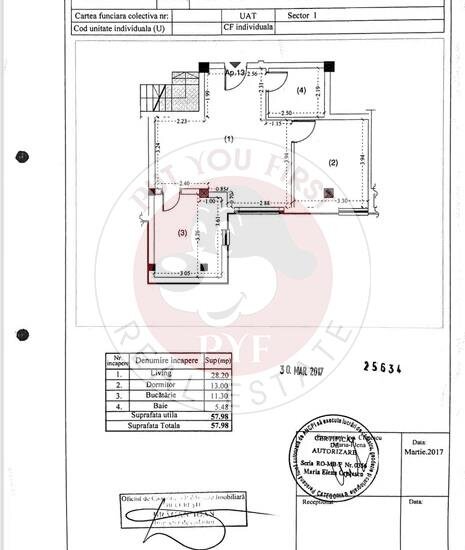 Metrou 1 Mai | 2 camere | 58mp | Semidecomandat | B12442